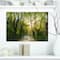 Designart - Evening in Green Forest - Landscape Canvas Art Print